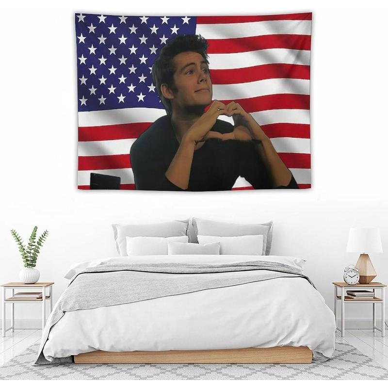 Fun Dylan Star Obrien Tapestry Flag Poster Suitable for College Dormitory Cave Bedroom Living Room Bedroom Background Decoration Flag Gift for Fans Merch 30