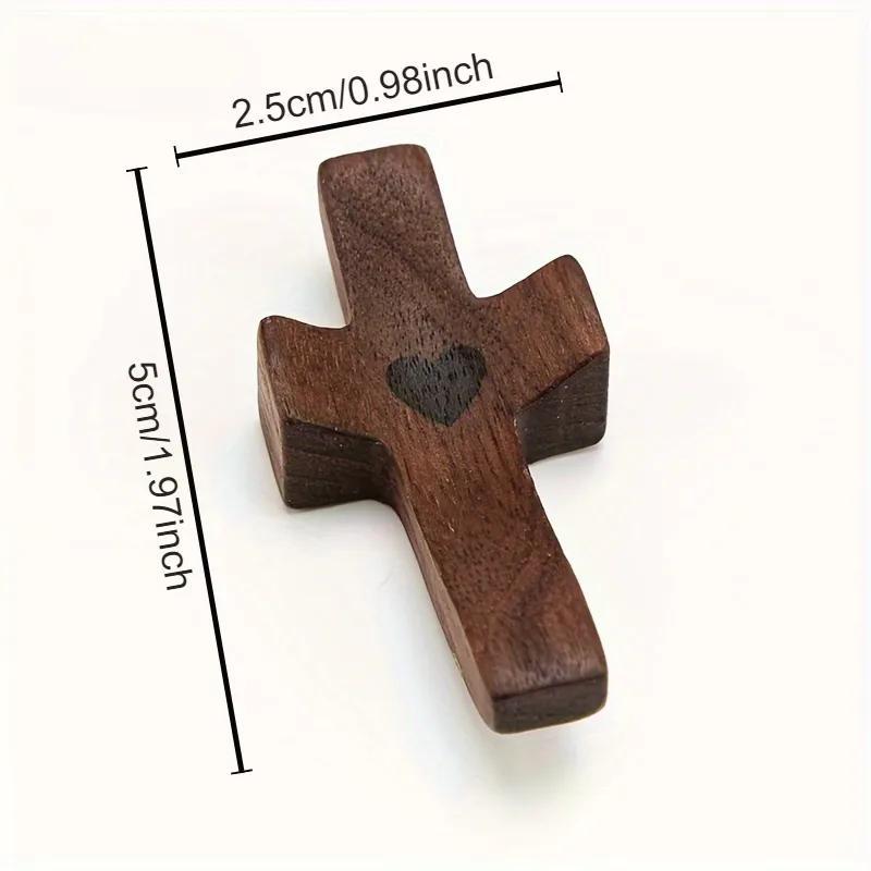 Wooden Cross Decoration, 6 Counts set Multi-functional Spiritual Symbol, Suitable for Home and Office, Perfect Gift Idea Decorative Labeling