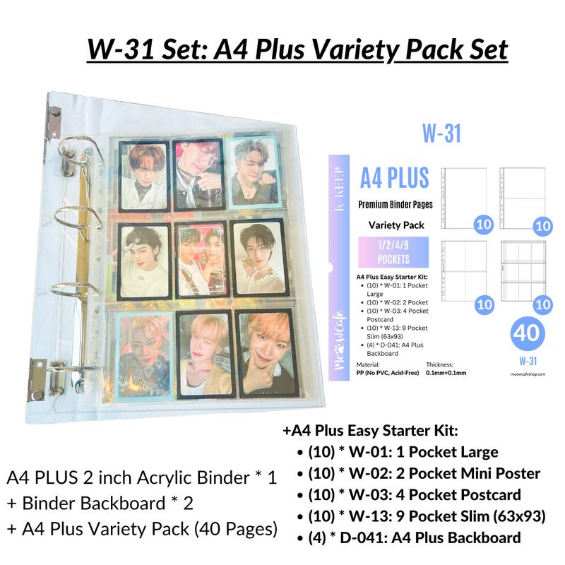 [10% OFF] K-KEEP [A4 Plus] - Acrylic Series -  Aesthetic Hardcover Binder 2 inch D-Ring | Large Capacity Kpop Photocard Binder (Self-Assembly Required)