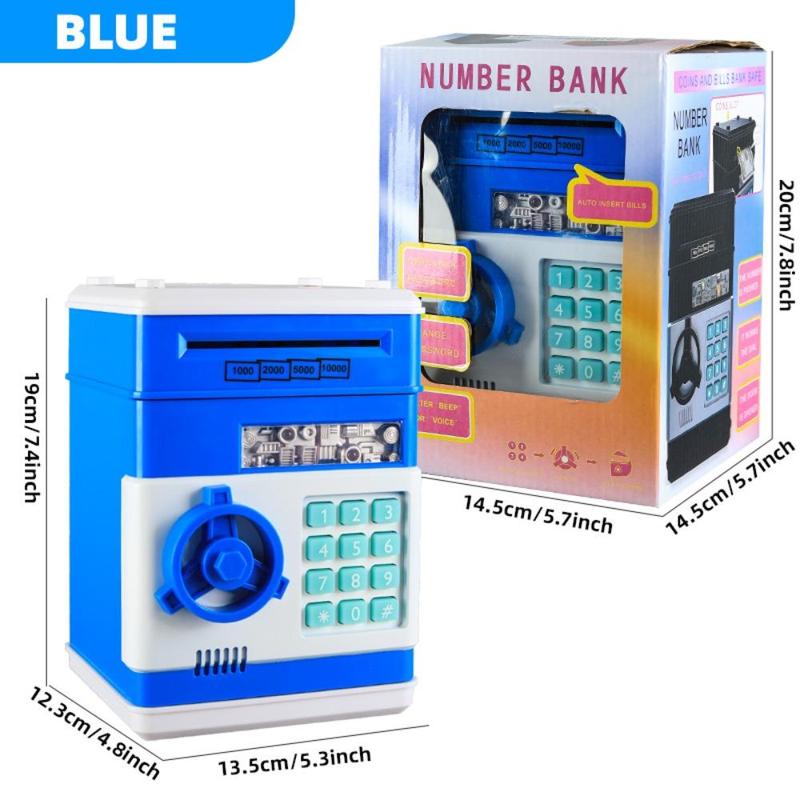 Room Decor Automatic Coin & Cash Deposit Machine, Electronic Coin Bank, Money Saving Box,  Money Jar Home Decor for Living Room Bedroom (battery Required, without Battery)