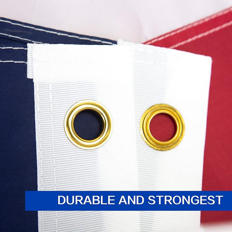 Texas Flag 3x5 ft 2x3 ft 4x6 ft 5x8 ft  Heavy Duty Outdoor - Embroidered Stars- Long Lasting Color Retention - Brass Grommets and 4 Stitch Hemming Banners Lightweight