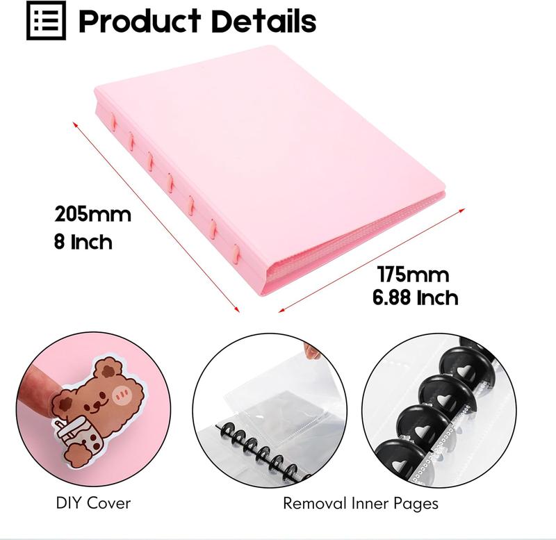 A5 Kpop Photocard Binder with 20 count Inner Pages, Kpop Photocard Holder Book, 2x3