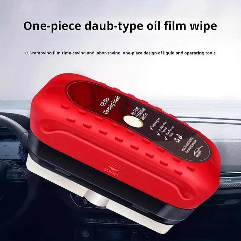 Car Glass Oil Film Cleaning Brush, Car Glass Cleaning Brush with Integrated Liquid Coating, Rainproof & Anti-fog Cleaning Brush for Car Windshield, Car Detailing & Car Cleaning Tool