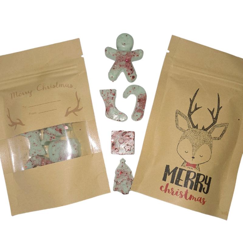 Christmas Scented Holiday Soy Wax Melts in a Festive Bag - 0.8 oz Net Wax Weight - Decor, Candle