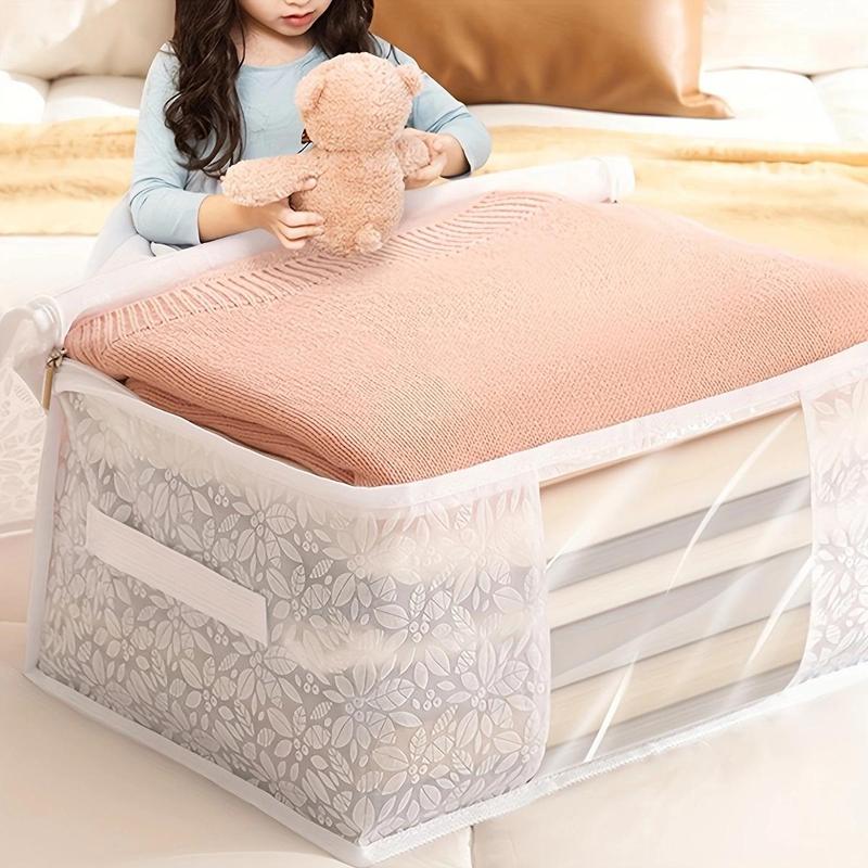 Foldable Fabric Storage Box, Collapsible Portable Storage Box, Breathable Non-woven Container for Organizing Bedroom, Closet, Clothing, Dorms