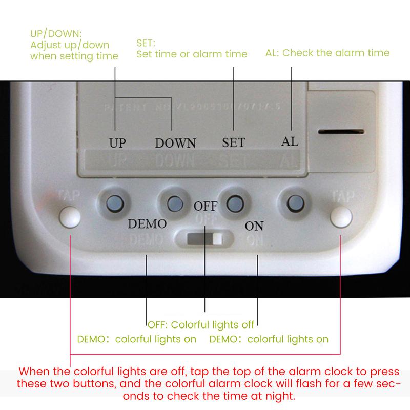 Gifts LED Digital Alarm Clock Mini Desk Cube Clock with Colorful Lights and Multiple Modes Multifunctional Glow Desk Clock Battery Powered Desktop Decoration for Bedroom Office Home Kitchen