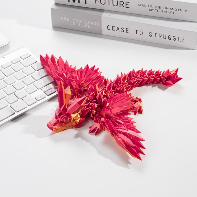 3D Flying Dragon Design Desktop Ornament, 1 Count Artificial Crystal Flying Dragon Decoration Craft, Summer Room Decor for Men, Boyfriend Gifts, Men Gifts, Fall Decor