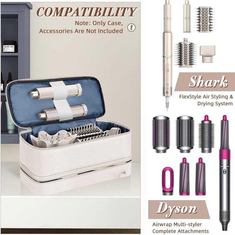 Double Layer Storage Case For Shark Flexstyle, Travel Carrying Case For Shark 430 440 Flexstyle, Organizer Bag For Shark Flexstyle Dyson Airwrap Styler Attachments