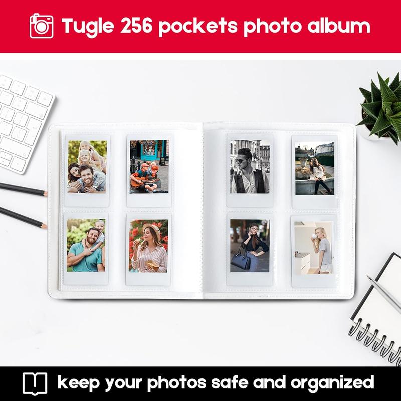 256 Pockets Photo Album for Polaroid Fujifilm Instax Mini 11 12 9 8+ 8 7+ Instant Camera, KODAK Step  IVY  Sprocket Color Photo Printer (Magic )