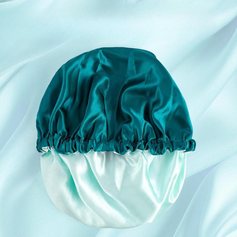 Satin Bonnet Silk, Hair Bonnets for Men and Women, Silk Bonnet for Sleeping, Women Hair Shower Cap, Silk Sleep Bonnet Satin Bonnet for  and Curly Hair (Blue) 2024 Fashion Accessory