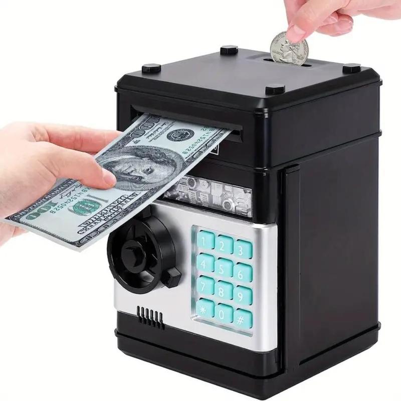 Room Decor Automatic Coin & Cash Deposit Machine, Electronic Coin Bank, Money Saving Box,  Money Jar Home Decor for Living Room Bedroom (battery Required, without Battery)