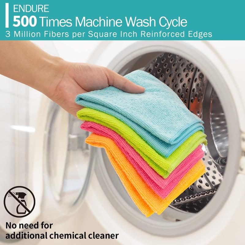 12 Pack Microfiber Cleaning Cloth: 12