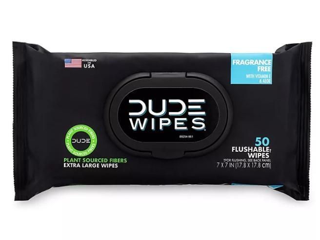 DUDE WIPES XL Flushable Wipes,Extra Large Fragrance Free Wipes 8 ct., 400 wipes Toilet Napkin