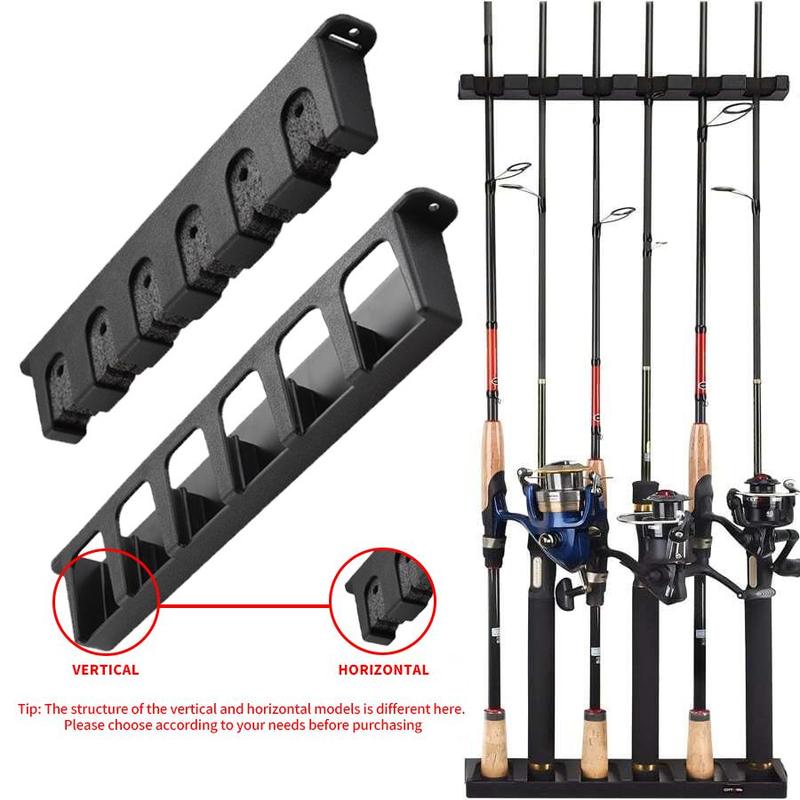 Wall Mounted Fishing Rod Holder, 1 Set Horizontal Wall Mounted Fishing Rod Display Rack, Fishing Rod Storage Rack, Fishing Accessories, Fishing Equipment Gifts, Suitable for Men