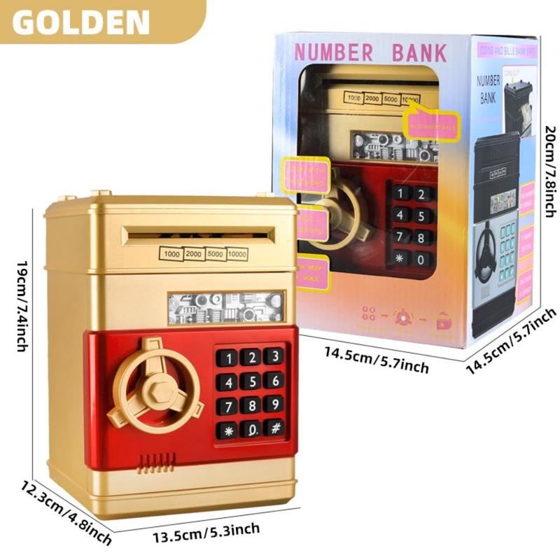 Room Decor Automatic Coin & Cash Deposit Machine, Electronic Coin Bank, Money Saving Box,  Money Jar Home Decor for Living Room Bedroom (battery Required, without Battery)