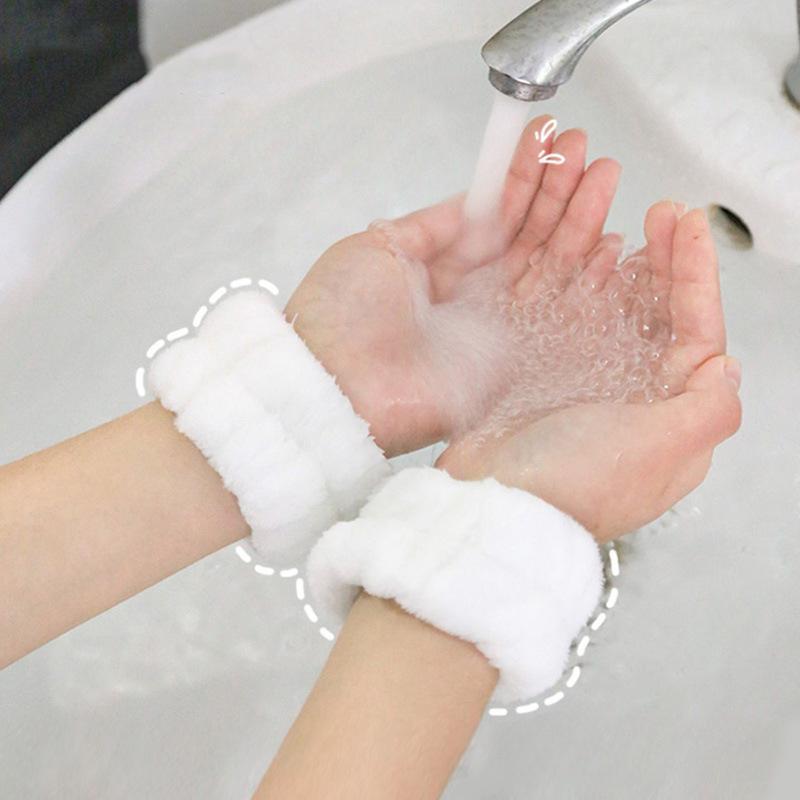 1 Pair Face Wash Hand Wristband, Waterproof Arm Cuff, Sweat Ring for Sports Washroom Bathroom