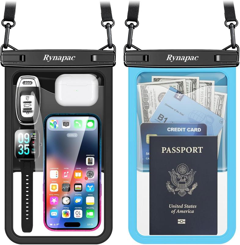 Waterproof Phone Pouch - 8.5in Waterproof Phone Case with Lanyard, IPX8 Cell Phone Dry Bag Beach Essentials for iPhone 15 15 Plus 15 Pro 15 Pro Max 13 14 SE Series, Galaxy 23 22 21 20 Series Organiser Adjustable Photo Cover