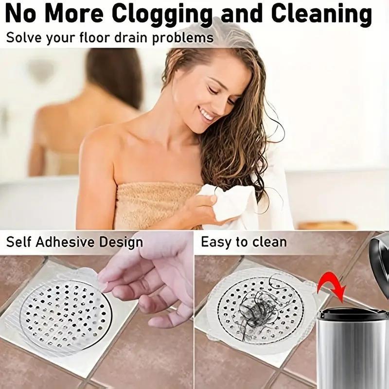 Disposable Shower Drain Hair Catcher, 10 20 30 50pcs Mesh Shower Drain Hair Catcher,  Bathroom Tools for Home Bathroom Dormitory Salon Hotel