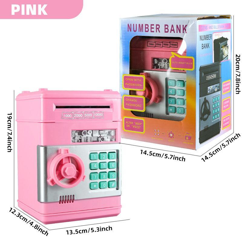 Room Decor Automatic Coin & Cash Deposit Machine, Electronic Coin Bank, Money Saving Box,  Money Jar Home Decor for Living Room Bedroom (battery Required, without Battery)