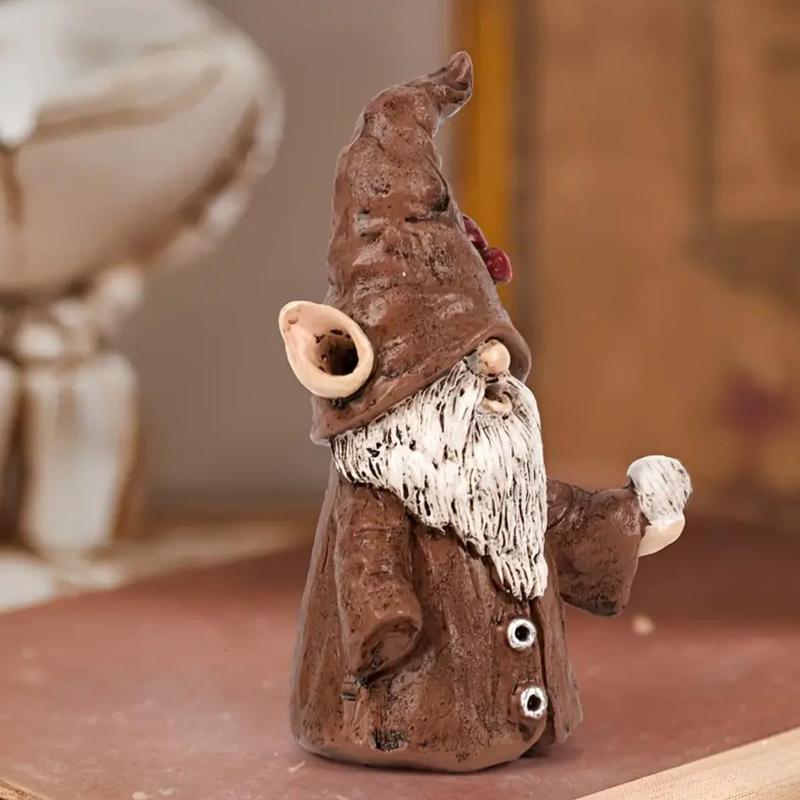 Gnome Design Candle Holder, 1 Count Cute Resin Statue Ornament, Desktop Decoration for Home Office, Unique Gift for Women & Men