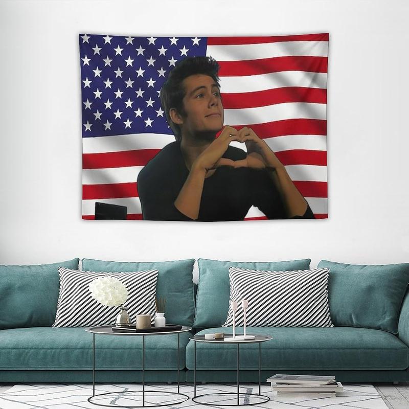 Fun Dylan Star Obrien Tapestry Flag Poster Suitable for College Dormitory Cave Bedroom Living Room Bedroom Background Decoration Flag Gift for Fans Merch 30