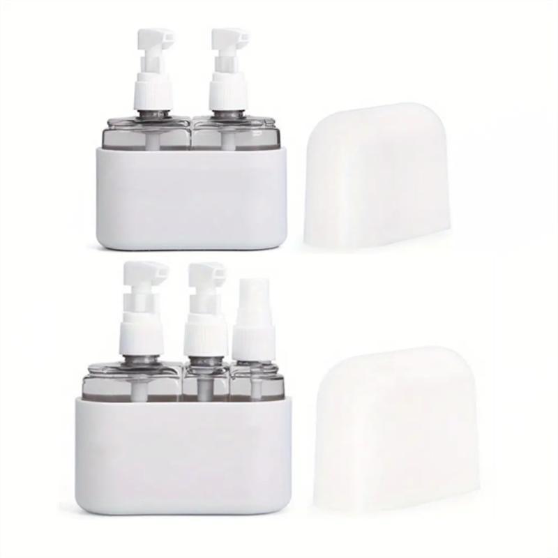 Portable Travel Cosmetic Dispenser, 1 Set 2 in 1 3 in 1 Cosmetic Dispenser Bottle, Travel Refillable Spray Bottle, Makeup Tool for Home & Travel