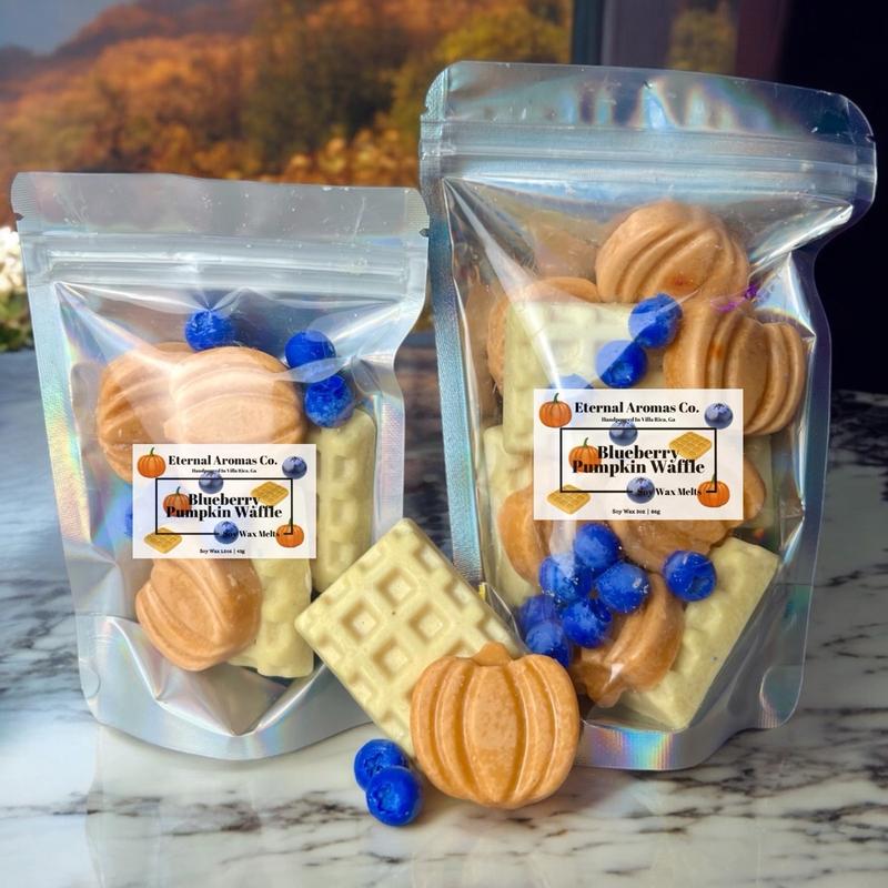 Blueberry Pumpkin Waffle Wax Melts | Blueberry Waffles | Pumpkin Waffle Wax Melts | Fall Wax Melts | Fall Season Decor Candle Decoration Ornaments Freshener autumn aromas