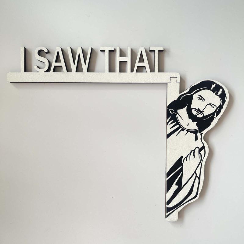 Wooden Door Hanger, Jesus Design Door Frame Decoration, Home Decor for Living Room Bedroom, Festive & Party Supplies