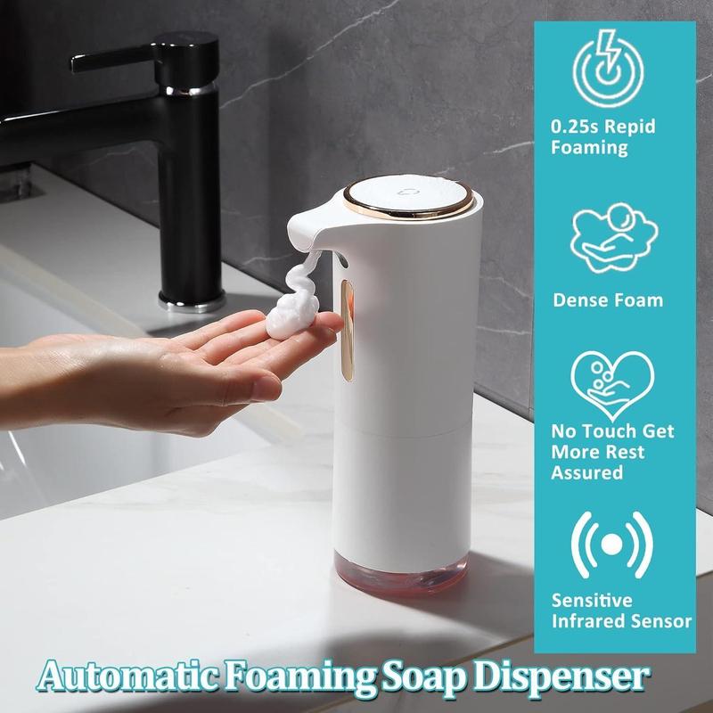 Automatic Foaming Soap Dispenser, 1 Count Touchless Soap Pump Dish Dispenser with Essential Oil Diffuser, Rust Proof Soap Dispenser for Bathroom & Kitchen