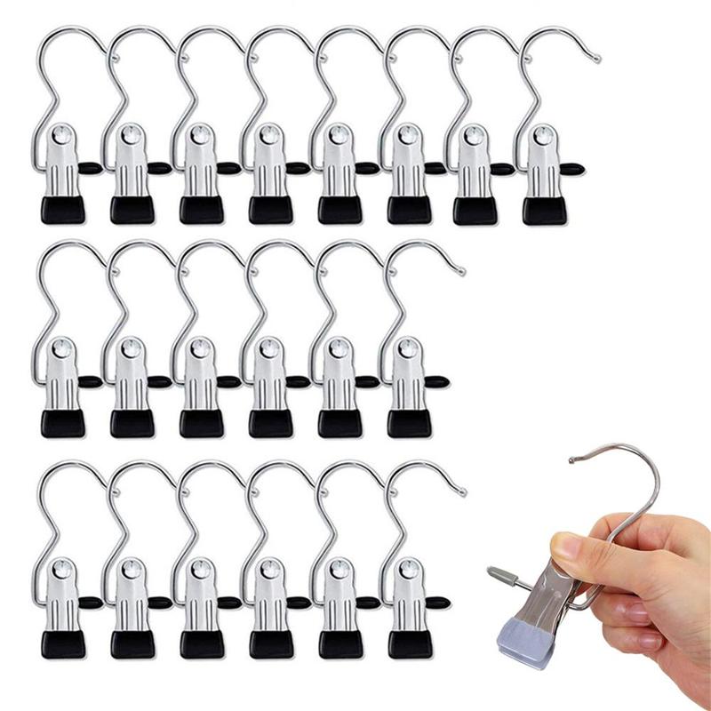 Hanging Clips, 20pcs Sock Clips, Boot Hangers, Clip Hangers for Closet, Laundry Clips