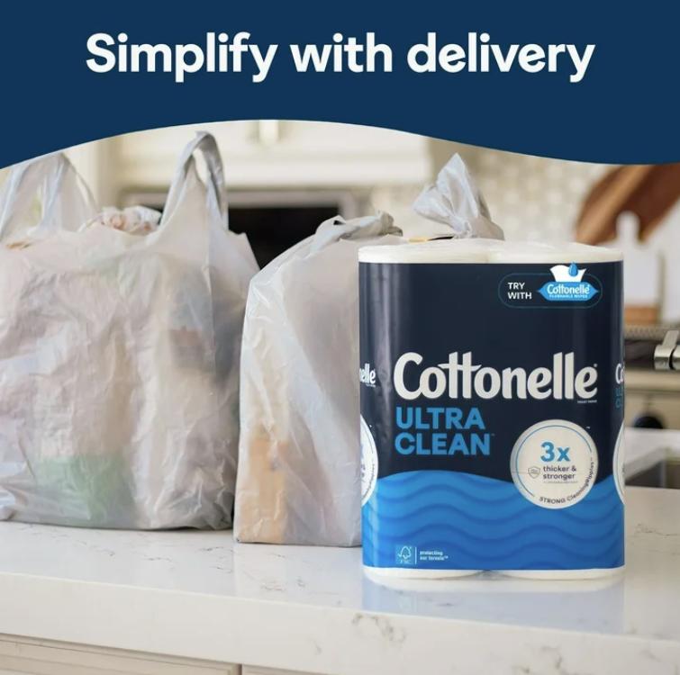 Cottonelle Ultra Clean Toilet Paper, 12 Mega Rolls