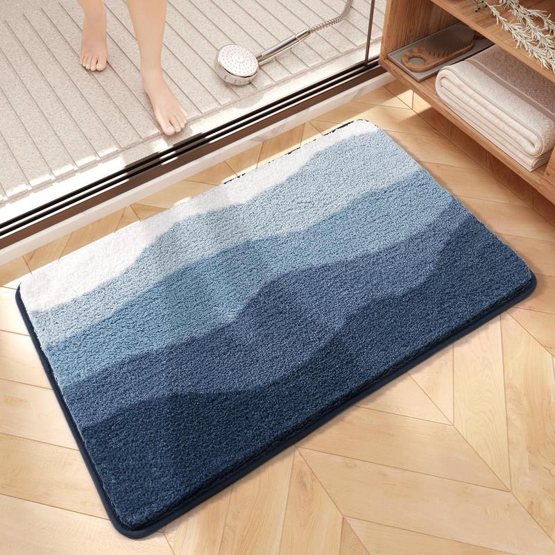 Bathroom Mat, 1 Count Water Absorbent Non-slip Bath Mat, Floor Mat for Bathroom, Toilet, Shower