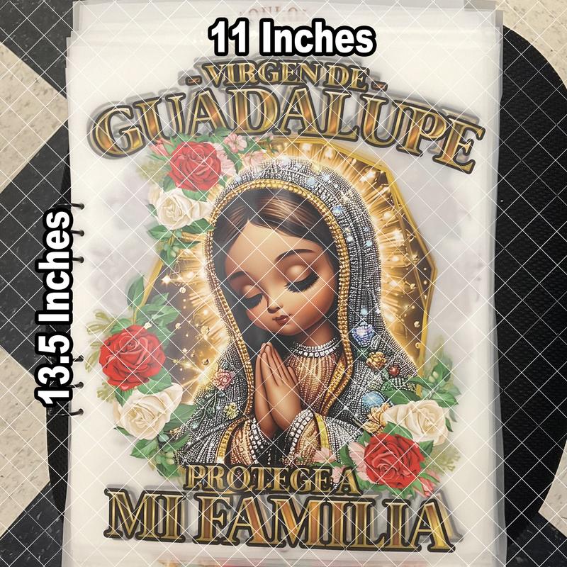 Virgen de Guadalupe DTF Transfers Ready to Press