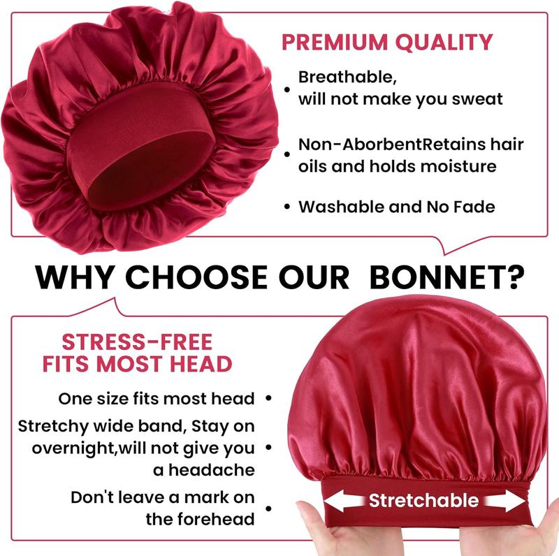 Silk Bonnet for Men, Satin Bonnet Elastic Band Silk Sleep Cap Soft Adjustable Hair Cap Hair Wrap for Women Sleeping