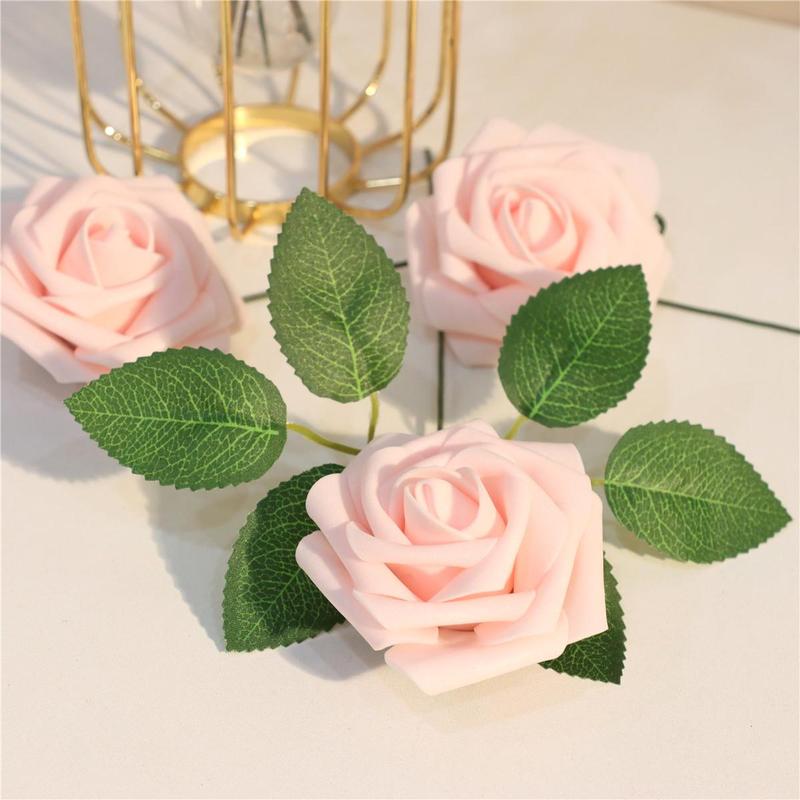 Unique Romantic Date Gifts, 25pcs Realistic Red Roses Ornaments, Fake Decorative Rose Petals for Wedding Decoration, Romantic Summer Ornament, Gifts for Girlfriend