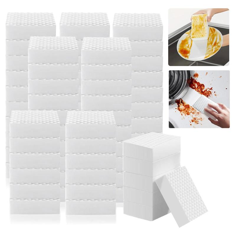 Magic Eraser Cleaning Sponge, 50pcs set Multifunctional Sponge Foam Pad, Non-scratch Scrub Sponge, Household Cleaning Dish Sponge for Kitchen, Bathroom, Wall, Floor