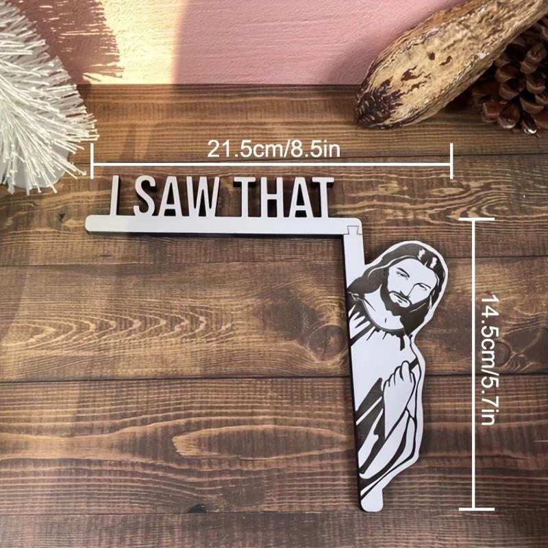 Wooden Door Hanger, Jesus Design Door Frame Decoration, Home Decor for Living Room Bedroom, Festive & Party Supplies