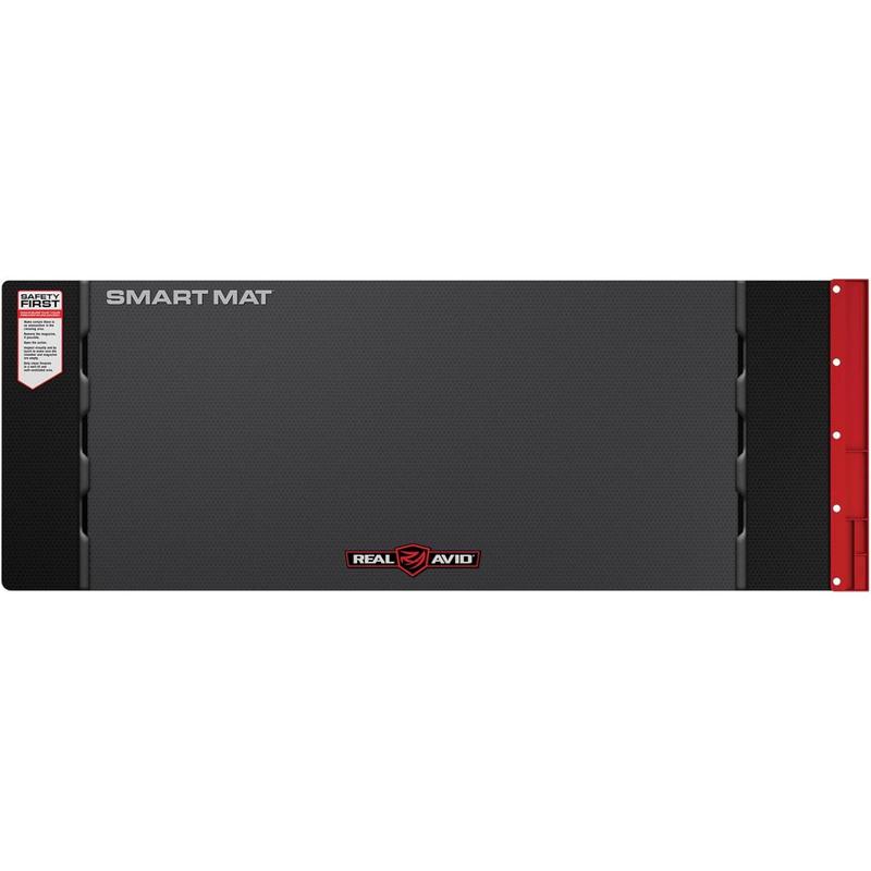 Universal Smart Mat - 43x16”, Large Gun Cleaning Mat With Integrated Red Parts Tray, Gun Oil Resistant, Non-Slip, Padded Cleaning Mat, Great Rifle Cleaning Mat for Gun Cleaning Kits,charcoal