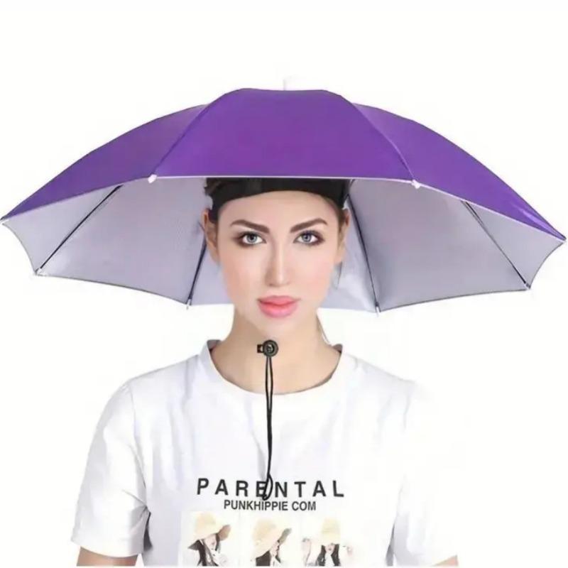 Umbrella Hat, 1 Count Portable Waterproof Sun Protection Hat Umbrella For Outdoor, Travel Essentials