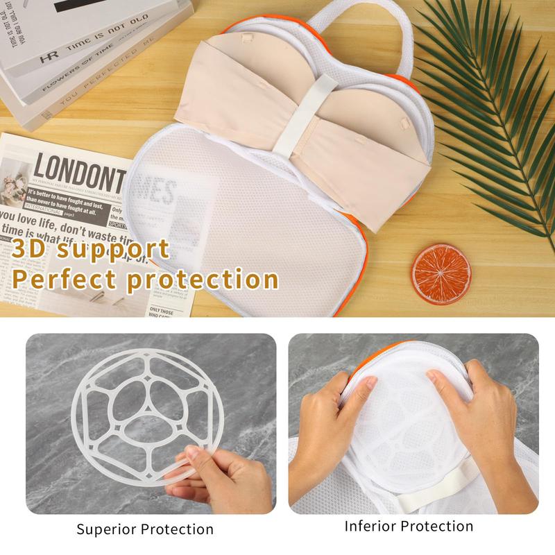 Bra Washing Bag for Laundry,Fine Mesh 3D bracket Lingerie Bags for Washing Delicates, Brassiere Laundry Bag for Washing Machine And Dryer Bags Set of 2