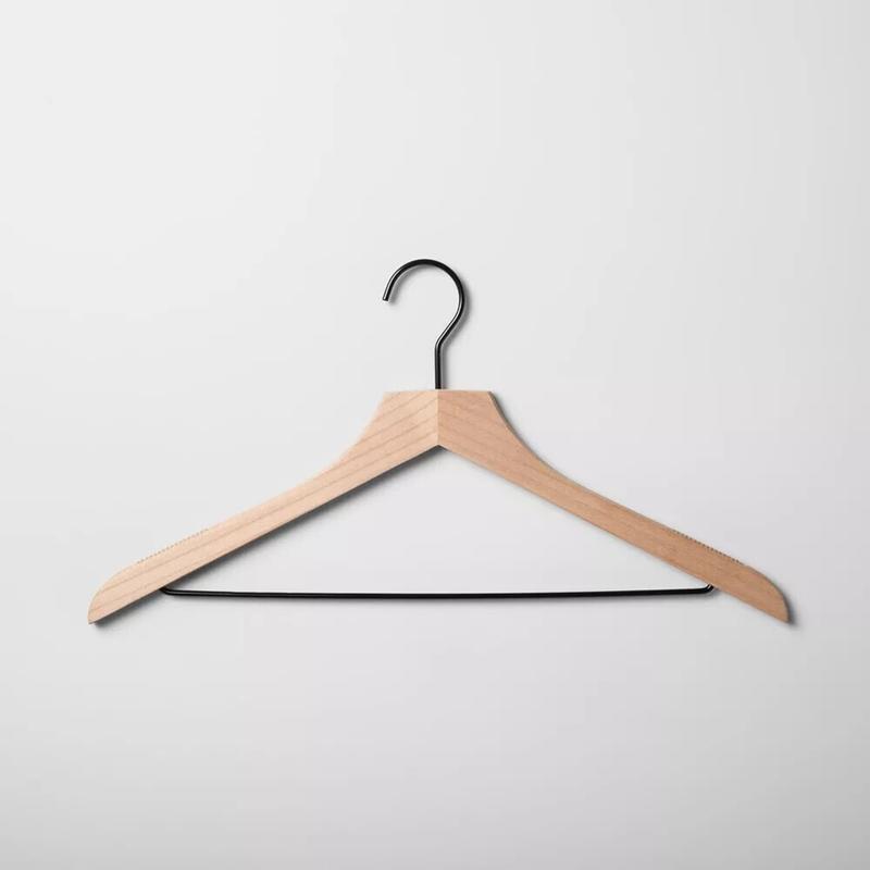 Premium Wooden Hangers 25 Pack - Durable Coat Hanger - Suit Hangers with 360-Degree Rotatable Hook - Wood Hangers with Shoulder Grooves