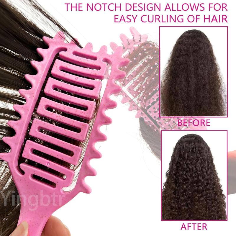 Curl Defining Brush,2024 Curly Hair Brush,Vented Hair Brush for Detangling, Shaping and Defining Curls For Women and Men Less Pulling