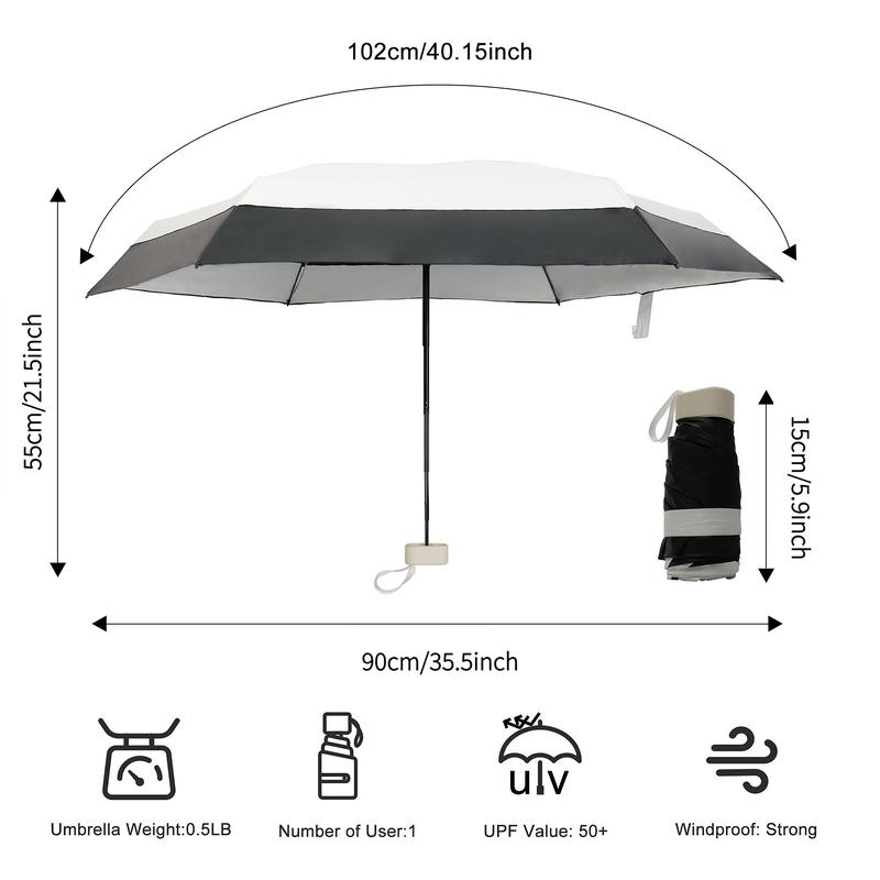 Portable Manual Umbrella, 1 Ultra Light Mini Umbrella, Sun Umbrella, Pocket Folding Capsule Sun Umbrella - Perfect Boyfriend or Girlfriend Gift