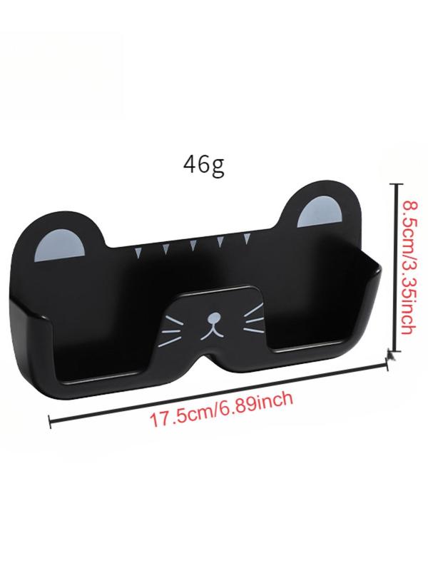 Cute Cat Design Glasses Storage, Wall Mounted Punch Free Glasses Holder, Hang on The Wall Glasses Storage Rack, Eyewear Accessories for Home Office