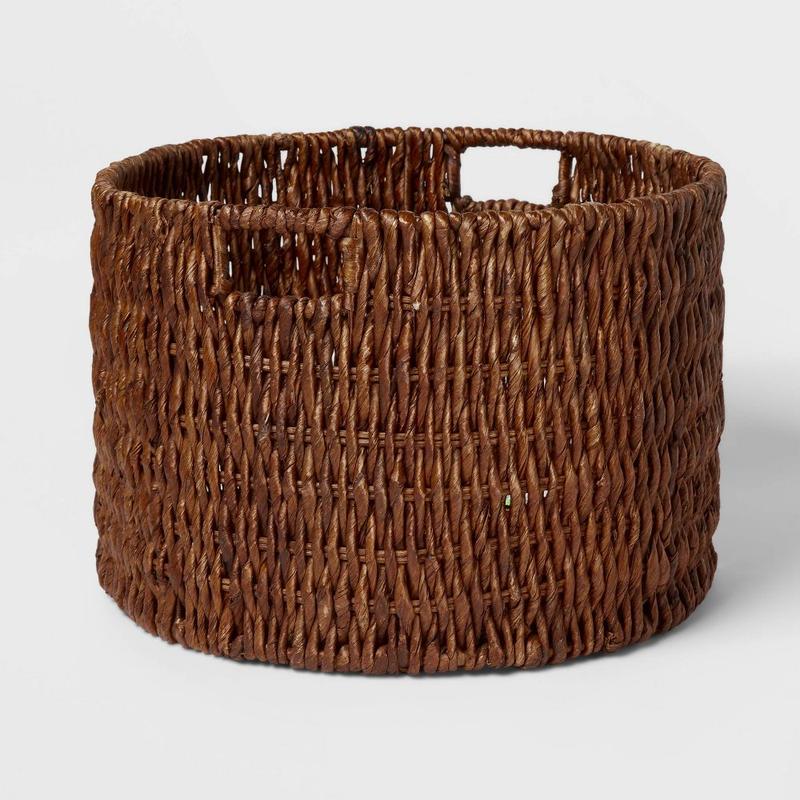 Woven Banana Bark Floor Basket - Brightroom