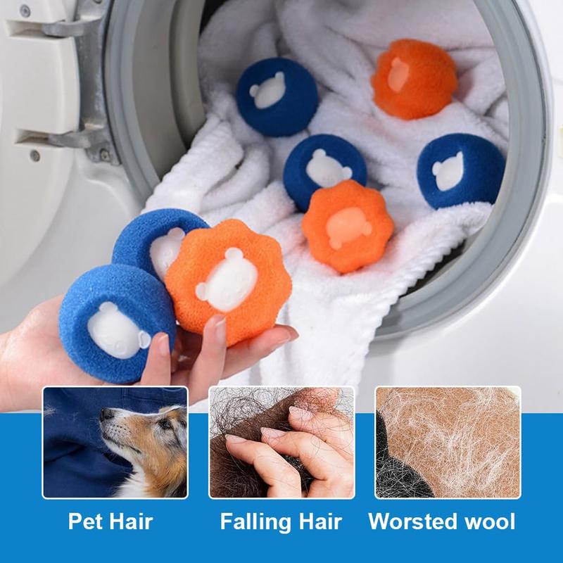 Laundry Hair Catcher, Reusable Lint Removal Catcher, Washing Machine Hair Catcher, Laundry Cleaning Ball, Washing Balls Dryer Balls for Clothing