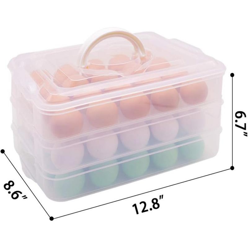 3PCS Deviled Egg Platter with Lid, 11.8in Pink Plastic Egg Keeper and Carrier with 22 Slots for Holidays Parties Home Kitchen