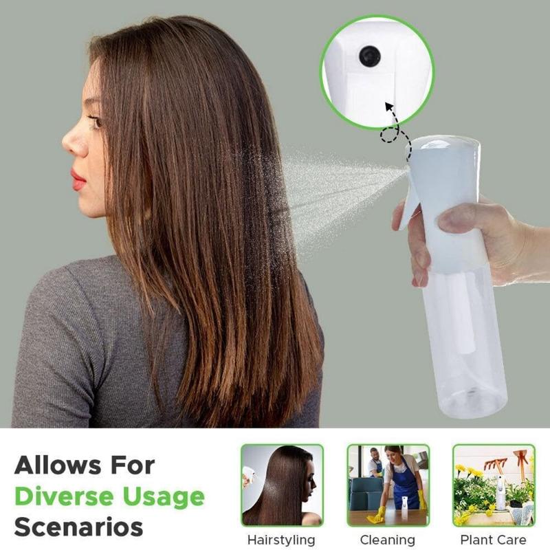 Continuous Spray Bottle with Ultra Fine Mist Versatile Water Sprayer for Hair,Home Cleaning,Salons,Plants,Aromatherapy,More Empty Hair Spray Bottle