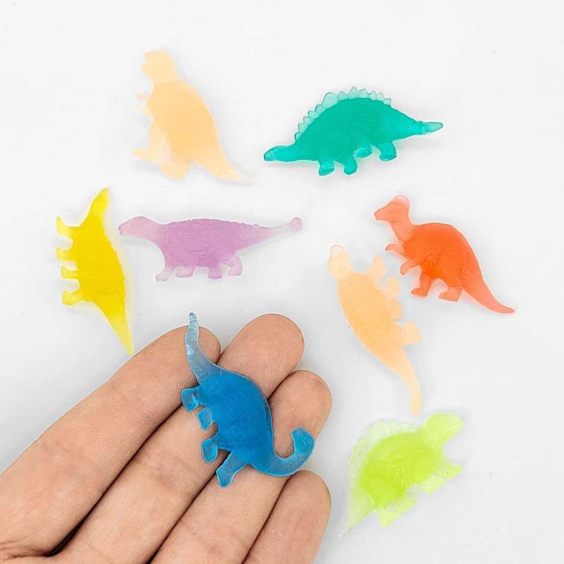 Random Color Luminous Dinosaur Decoration, 25pcs set Mini Dinosaur Ornament for Micro Landscape Decor, Party Gift, Birthday Cake Decoration