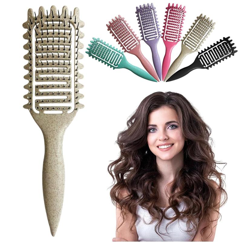 Curl Defining Brush,2024 Curly Hair Brush,Vented Hair Brush for Detangling, Shaping and Defining Curls For Women and Men Less Pulling